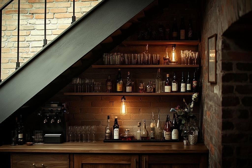 Bar sous escalier comment transformer un espace intérieur en coin bar pratique et design